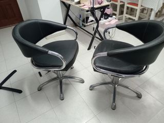 2 poltrone da parrucchiere - Pelle sintetica