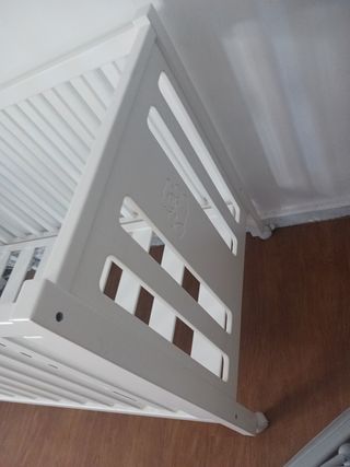 Cuna bebé madera blanca