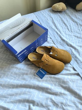 Zuecos Birkenstock Boston Marrón Talla 40