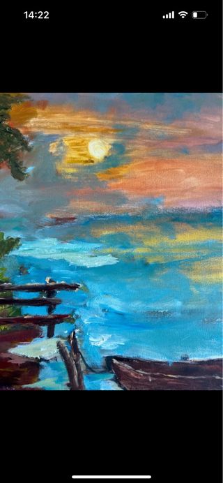 Quadro olio su tela - colori vivaci