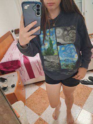 Sudadera gris Van Gogh talla XS