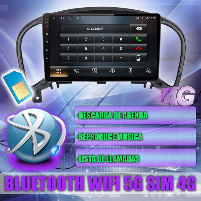 PANTALLA GPS NISSAN JUKE 2010-2014 CARPLAY ANDROID