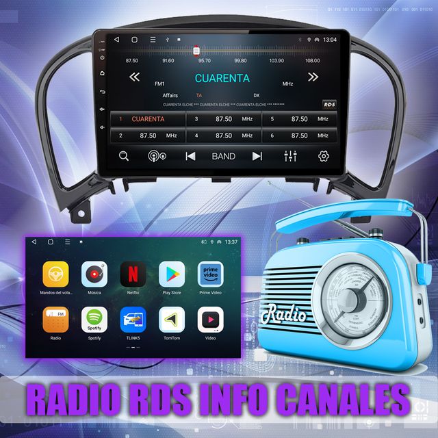 PANTALLA GPS NISSAN JUKE 2010-2014 CARPLAY ANDROID