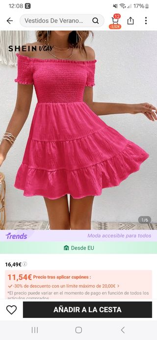 Vestido SHEIN rosa verano