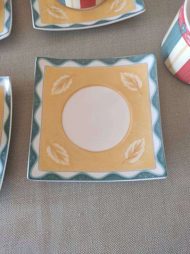 Juego de té porcelana - 6 tazas