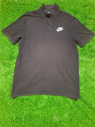 Polo Nike vintage negro 1990s talla M