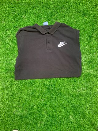 Polo Nike vintage negro 1990s talla M