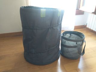 Set 2 cesti pieghevoli grigio