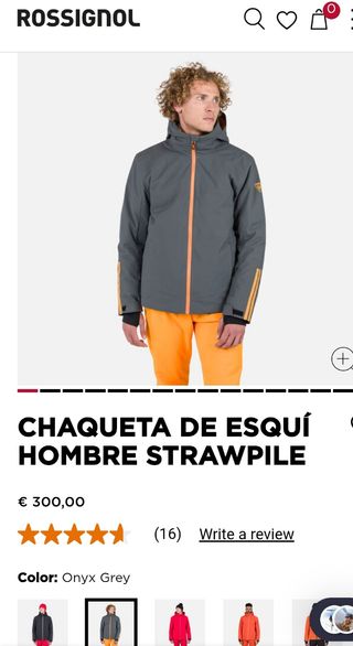 Giacca da sci Rossignol -Grigio-Arancio 