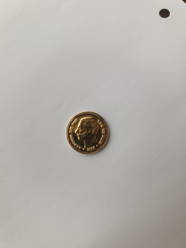 Réplica moneda oro Alfonso XII