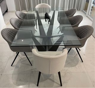 Mesa de cristal moderna