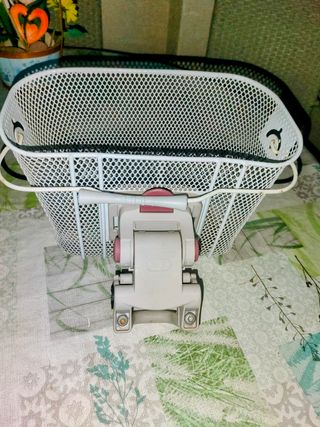 Cesta bici blanca - portaequipajes