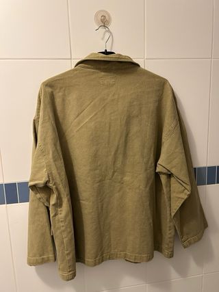 Chaqueta denim vintage verde caqui