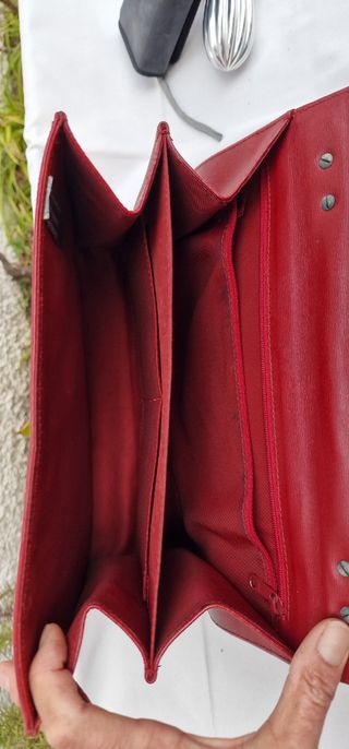 Bolso rojo piel