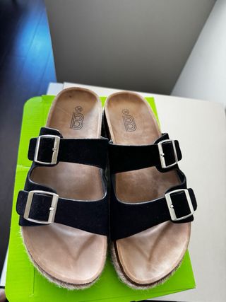 Sandalias planas negras verano