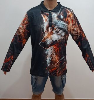 Camiseta lobo manga larga - NUEVA