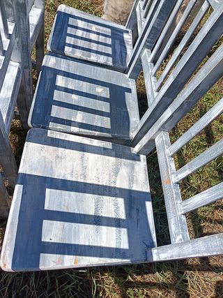 6 sillas madera vintage