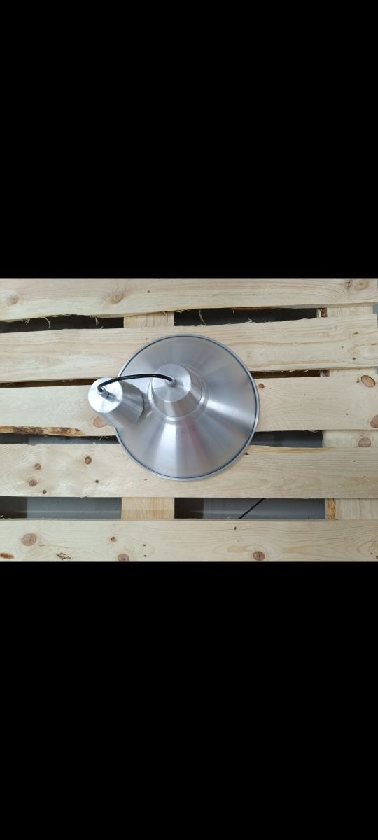 Lampara metalica colgante plata