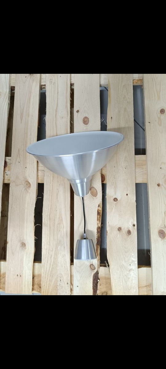 Lampara metalica colgante plata