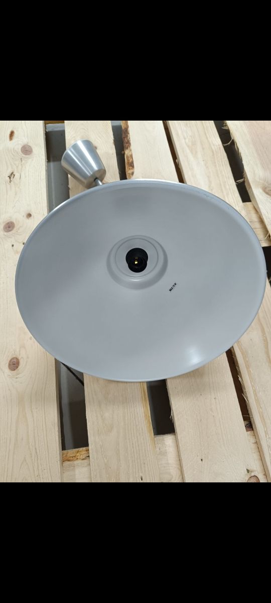 Lampara metalica colgante plata