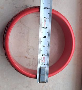 Bracciale farfalla rosso laccato