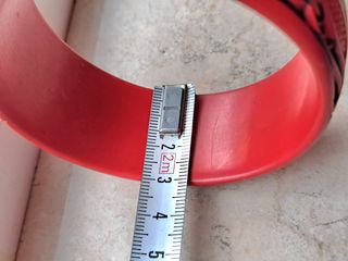 Bracciale farfalla rosso laccato