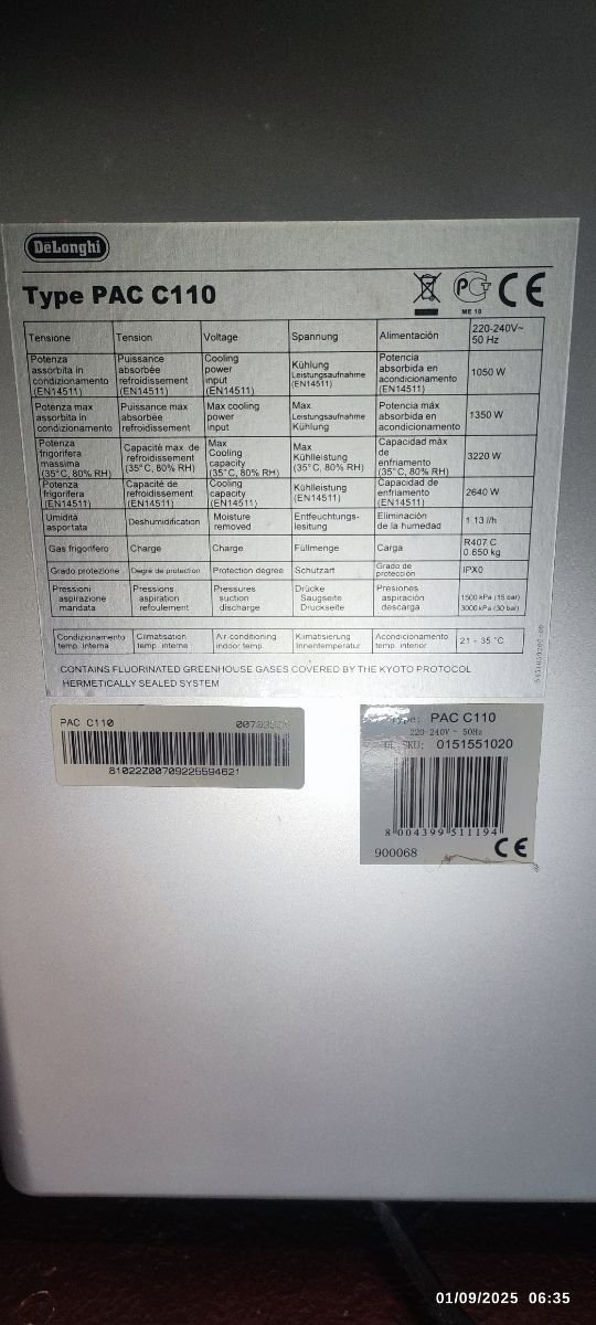 AC DeLonghi Pinguino Pack C110