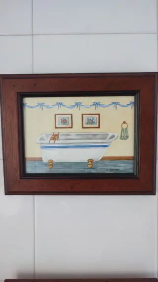 4 Cuadros Baño - Estilo Vintage