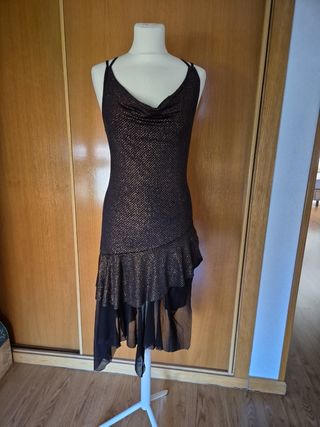 Vestido negro y dorado - M