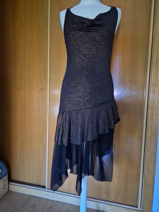 Vestido negro y dorado - M