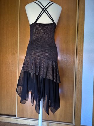 Vestido negro y dorado - M