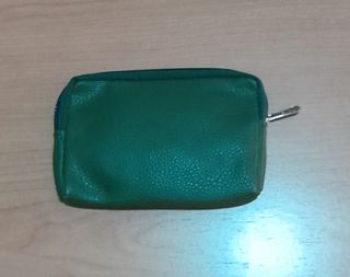 Monedero Piel Verde