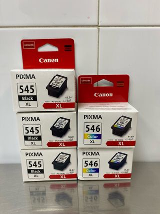 Canon PG-545XL (3 negros, 2 color)