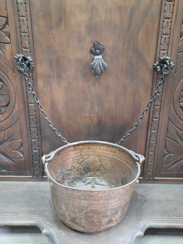 Mueble gabanero perchero antiguo de madera