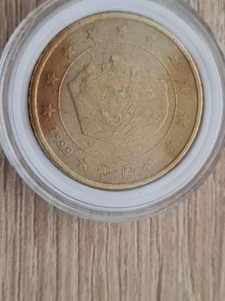 Moneda 50 céntimos euro Bélgica 1999