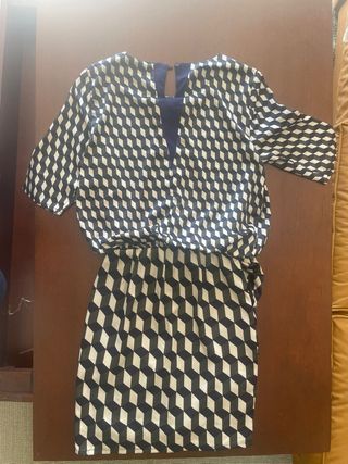 Vestido Lesac - Blanco y Negro