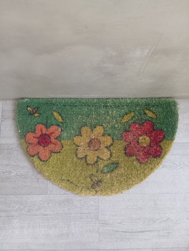 Felpudo Semicircular Flores