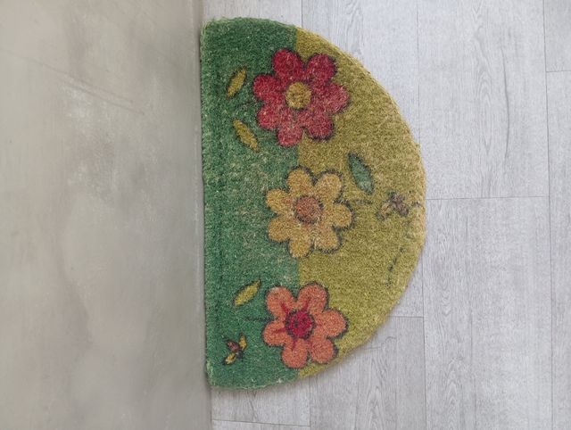 Felpudo Semicircular Flores