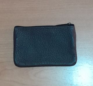 Monedero Piel Marrón-Negro