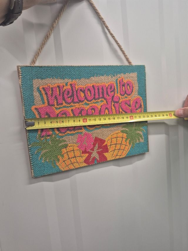 Cartel Bienvenidos al Paraiso - Decoracion