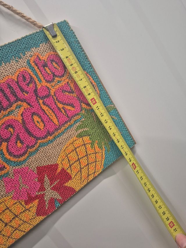 Cartel Bienvenidos al Paraiso - Decoracion