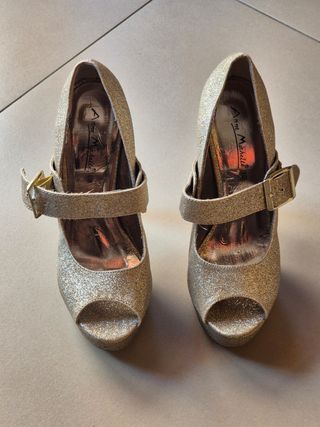 Scarpe oro Anne Michelle