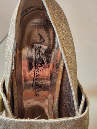 Scarpe oro Anne Michelle