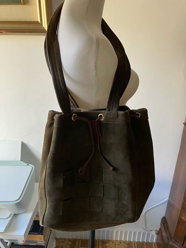 Borsa Guarnieri - Pelle Marrone Verde