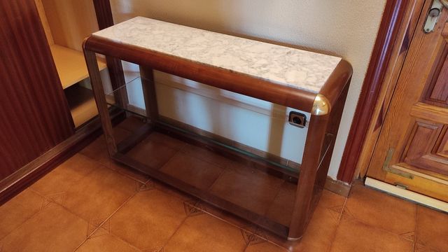 Mesita recibidor mármol-madera