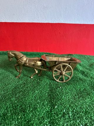 Carreta caballo bronce