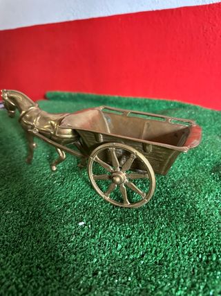 Carreta caballo bronce