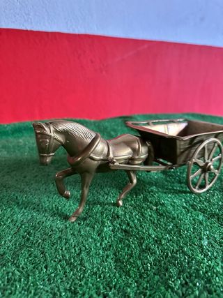 Carreta caballo bronce