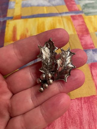 Ramo di  Agrifoglio in Argento