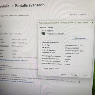 PC GAMING I7 9700F, 16GB, GTX 1070 8GB.